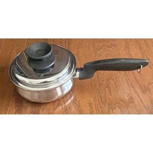 Permanent MC-2000 5-Ply Multi-Core Stainless Steel 1 Qt Saucepan w/ Vented Lid